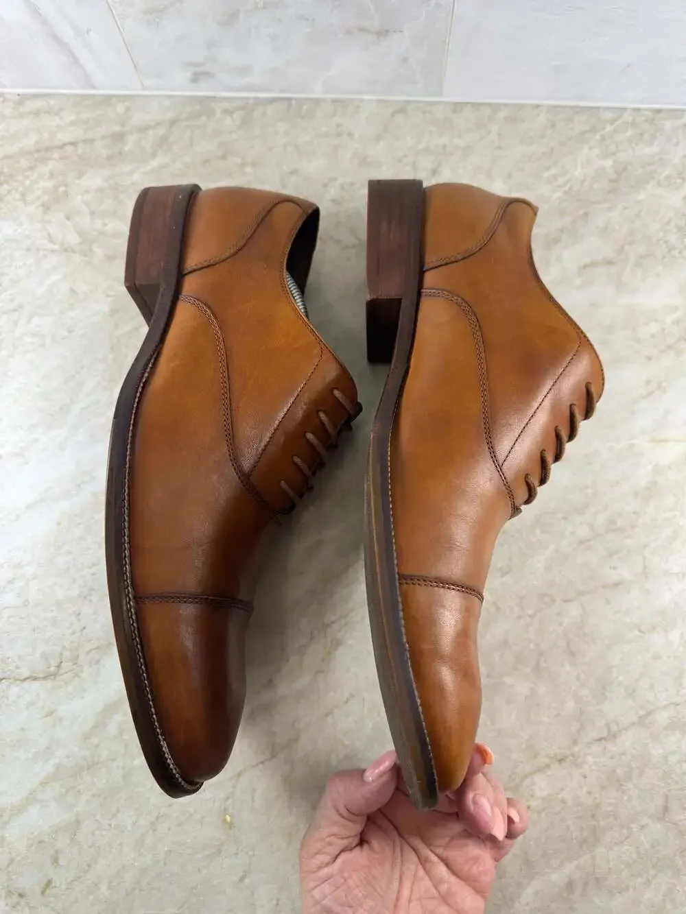 Cole Haan Williams Cap Toe Oxford Dress Shoes Brown Leather Men’s 11.5M